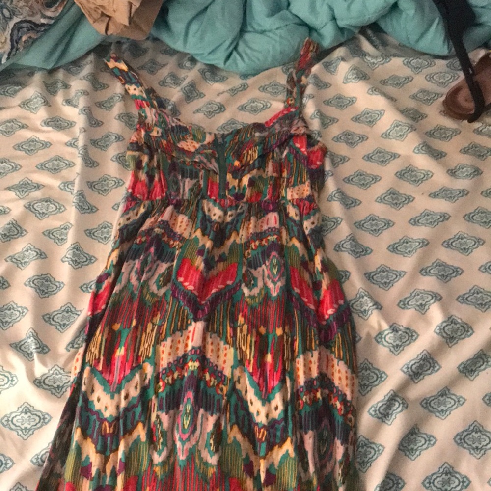 Tribal print short sun dress